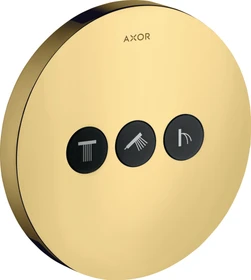 Hansgrohe AXOR ShowerSelect Ventil Unterputz rund für 3 Verbraucher polished gold optic