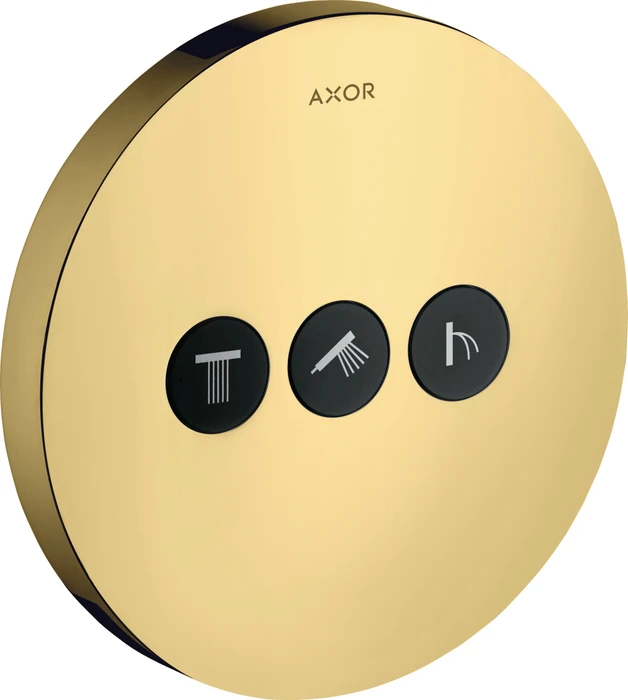 Hansgrohe AXOR ShowerSelect Ventil Unterputz rund für 3 Verbraucher polished gold optic
