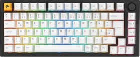 Glorious GMMK Pro Pre-built Gaming Keyboard, LEDs RGB, Glorious Fox linear, Black Slate/Artic White, DE (GLO-GMMK-P75-FOX-ISO-B-DE)