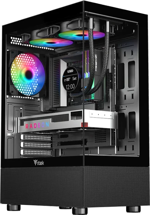 iTek Showbui Wave 33B Black, Glasfenster