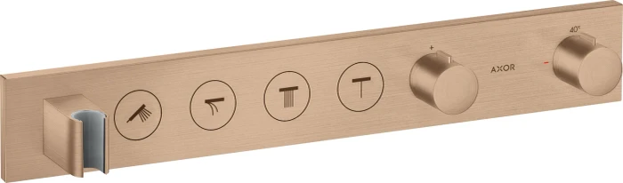 Hansgrohe Axor ShowerSolutions Thermostatmodul Select 600/90 Unterputz für 4 Verbraucher brushed red gold