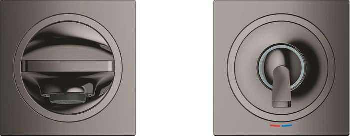 Grohe Allure 2-Loch-Waschtischbatterie hard graphite