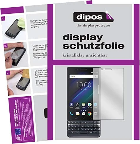 dipos Displayschutzfolie Crystalclear für Blackberry KEY2 LE