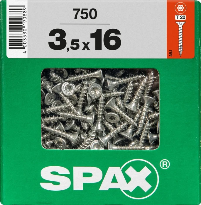 Spax WIROX A9J 4CUT T-STAR plus T20 Universalschraube, 3.5x16mm, 750 Stück