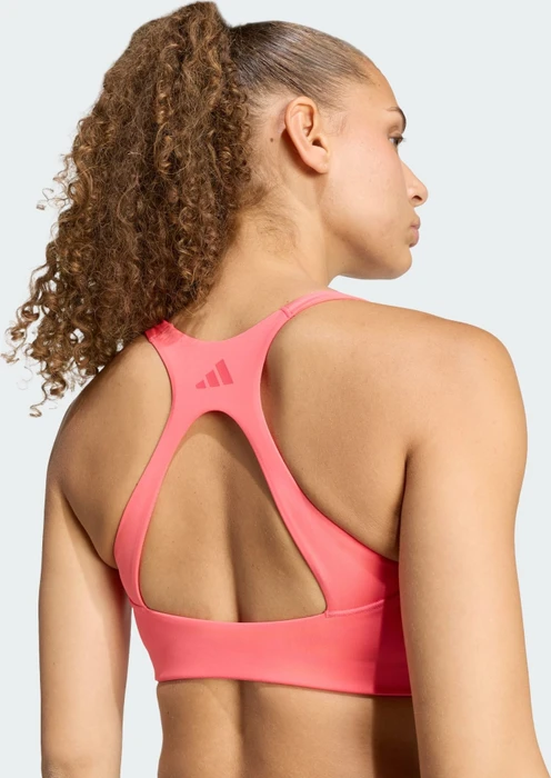 adidas Optime Workout 3-Streifen Medium-Support Sport-BH pure turbo/core pink (Damen)
