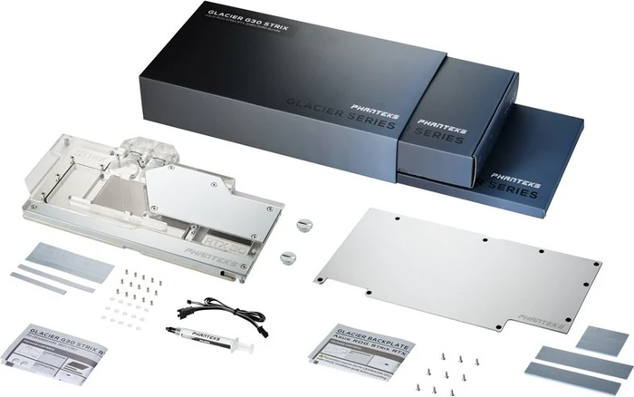 Phanteks Glacier G30 Strix chrome, mit Backplate
