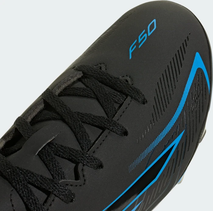 adidas F50 Hyperfast Club FG/MG core black/lucid ray blue (Junior)