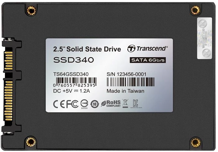 Transcend SSD340 64GB, 2.5" / SATA 6Gb/s