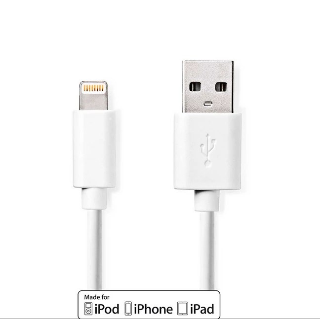 Nedis USB-Kabel USB 2.0 Apple Lightning 8-Pin/USB-C Stecker 1.0m
