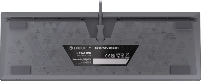 Endorfy Thock V2 Compact, PBT, grau, LEDs RGB, hot-swap, Endorfy RED, USB, US
