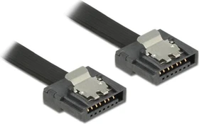 DeLOCK Flexi SATA 6Gb/s Kabel schwarz 1m, gerade/gerade (83843)