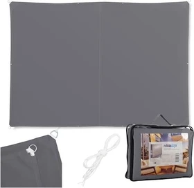 Relaxdays Polyester Sonnensegel 250x350cm dunkelgrau