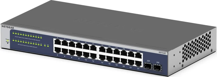Netgear ProSAFE GS700 Rackmount Gigabit Smart Switch, 22x RJ-45, 2x RJ-45/SFP