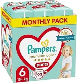 Pampers Premium Care Pants Gr.6 Einwegwindel, 15+kg, 93 Stück