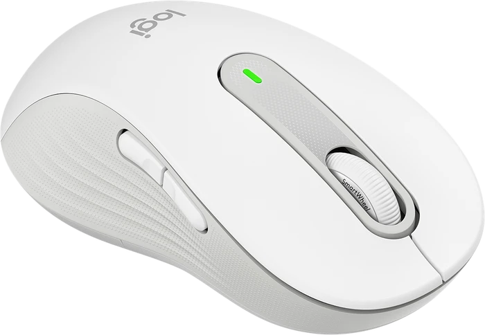 Logitech Signature M650 Large Left, Off-White, Linkshänder, Logi Bolt, USB/Bluetooth