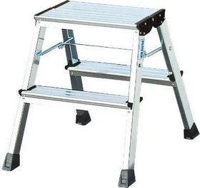 Krause Monto Rolly Alu 2-tlg. Trittleiter, 2x 2 Stufen