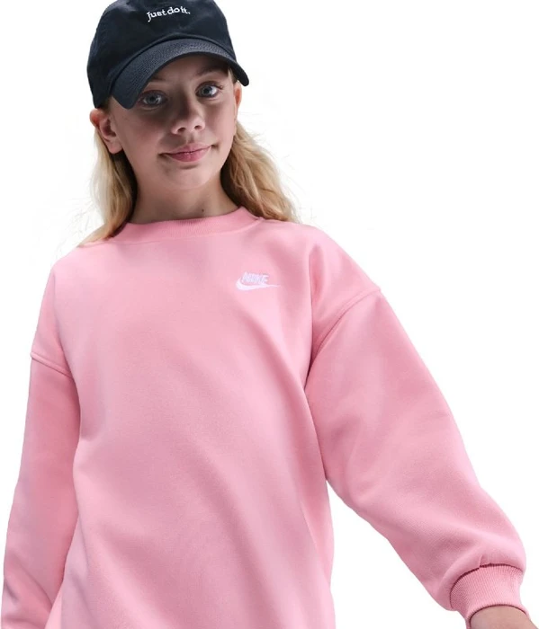 Nike Sportswear Club Fleece Oversize Sweatshirt medium soft pink/white (Junior)