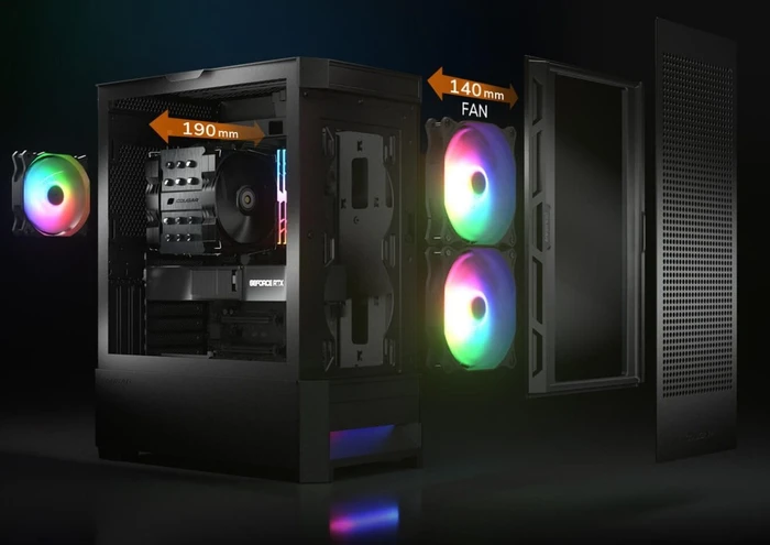 Cougar Airface RGB, schwarz, Glasfenster