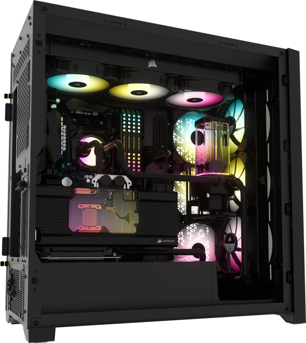 Corsair iCue 5000X RGB, schwarz, Glasfenster