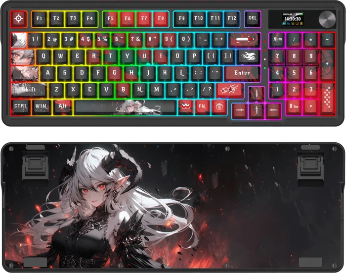Redragon Artemis K719 Pro Wireless, Anime Edition, LEDs RGB, Hi-Fi Custom, USB/Bluetooth, US