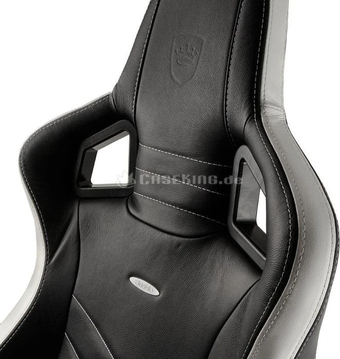 noblechairs Epic Echtleder Gamingstuhl, schwarz/weiß/rot