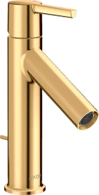 Hansgrohe Axor Starck Einhebel-Waschtischmischer 100 mit Hebelgriff und Zugstangen-Ablaufgarnitur polished brass