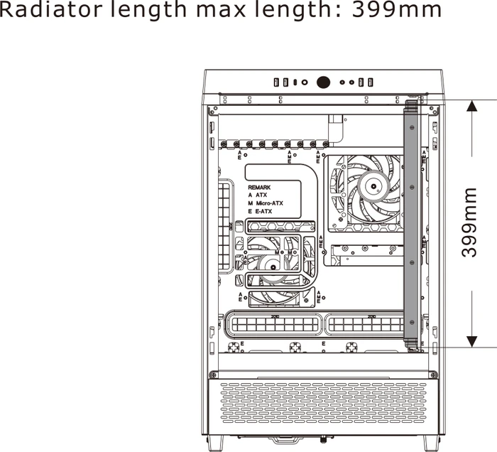 Thermaltake The Tower 500 Snow Edition, weiß, Glasfenster