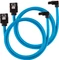Corsair Premium Sleeved SATA 6Gb/s Kabel blau 0.6m, gewinkelt Vorschaubild