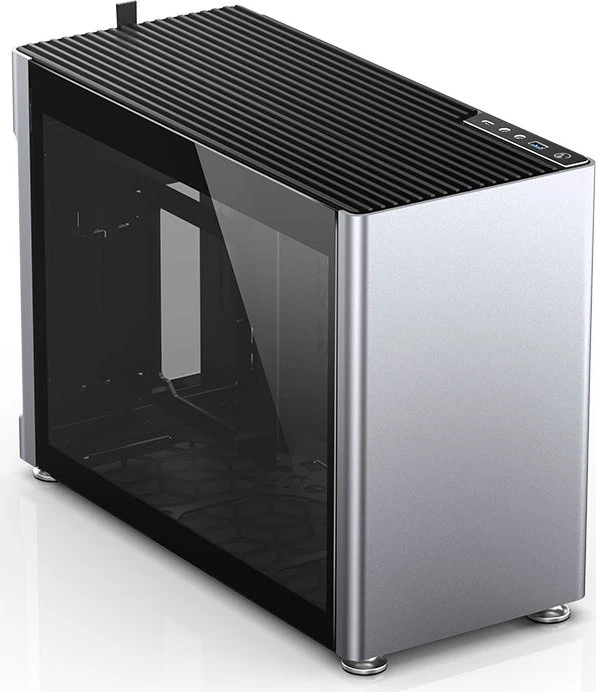Jonsbo Jonsplus i100 Pro, silber, Glasfenster, Mini-ITX