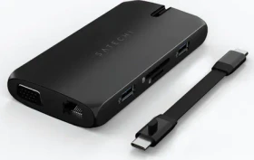Satechi USB-C On-the-Go Multi-Port Adapter, schwarz, USB-C 3.0 [Buchse] (ST-UCMBAK)