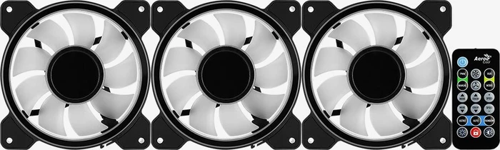 AeroCool Mirage 12 ARGB Pro, LED-Steuerung, Fernbedienung, 120mm, 3er-Pack