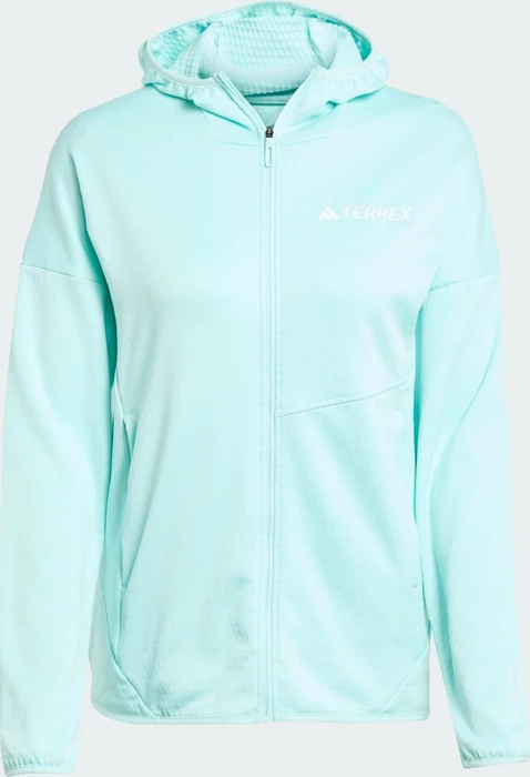 adidas Terrex Xperior Climawarm Light Fleece Hooded Jacke semi flash aqua (Damen)