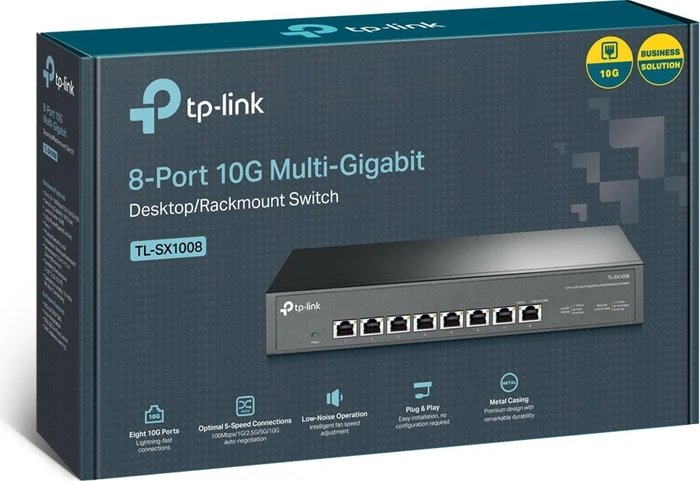 TP-Link TL-SX100 Desktop 10G Switch, 8x RJ-45