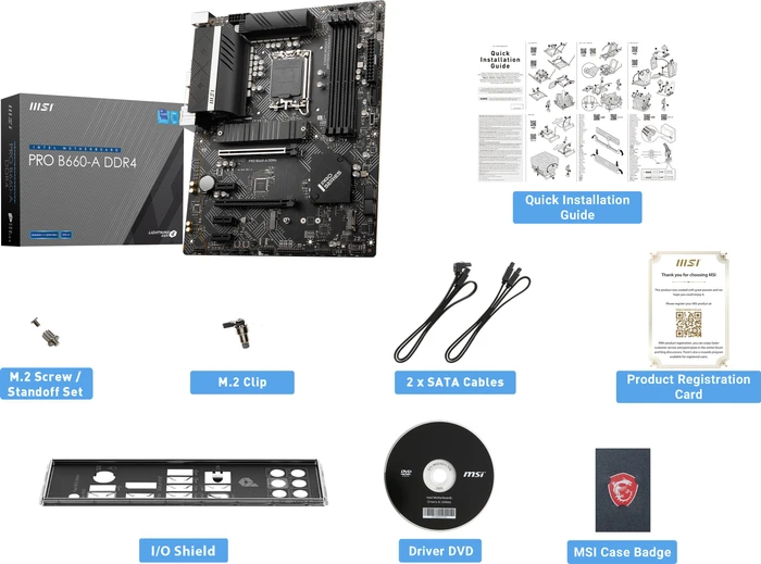 MSI PRO B660-A DDR4 (Intel 1700)