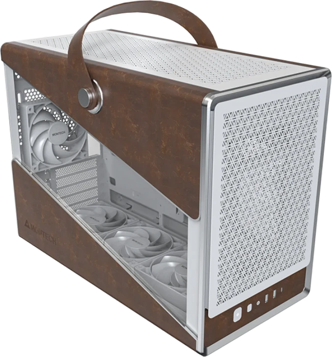 Montech Heritage Pro, weiß/braun, Glasfenster