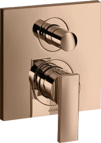 Hansgrohe Axor Citterio Einhebel-Wannenmischer mit integrierter Sicherungskombination polished red gold