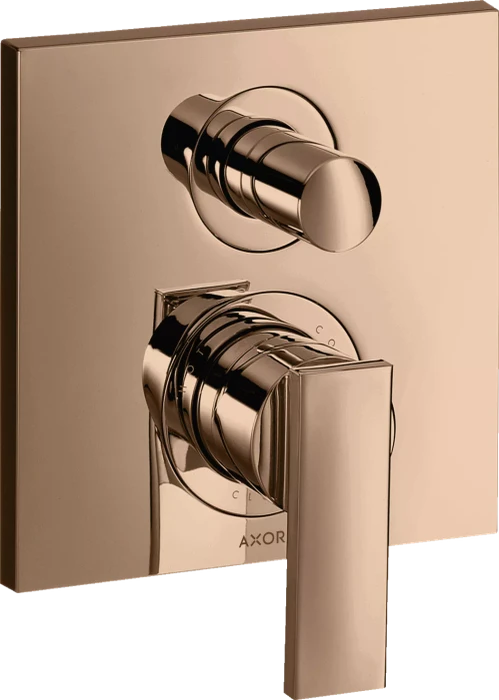 Hansgrohe Axor Citterio Einhebel-Wannenmischer mit integrierter Sicherungskombination polished red gold