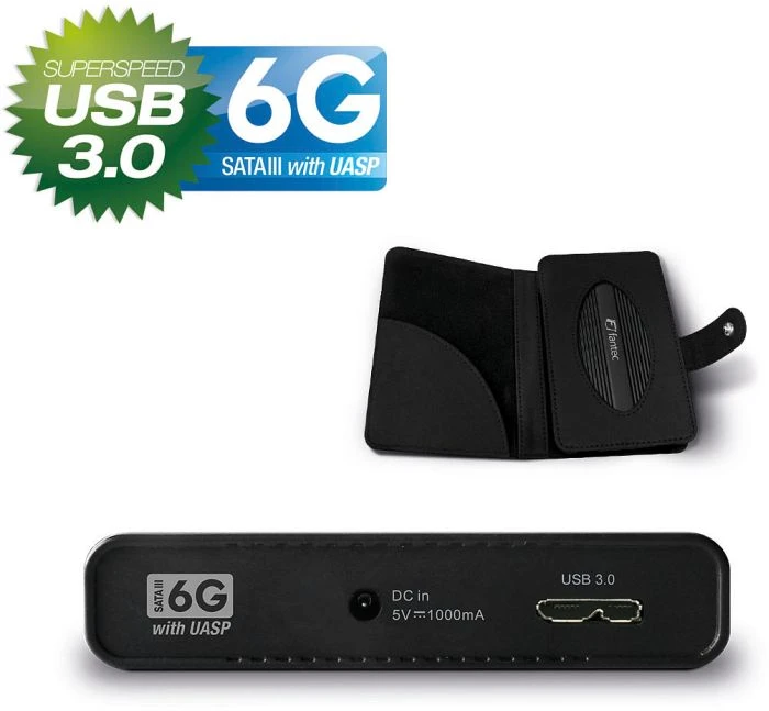 Fantec DB-228U3-6G schwarz, USB 3.0 Micro-B