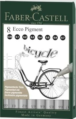 Faber-Castell Ecco Pigment 0.05-0.7mm sortiert, 8er-Set