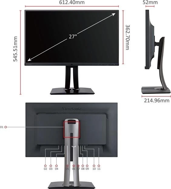 ViewSonic ColorPro VP2785-4K, 27"
