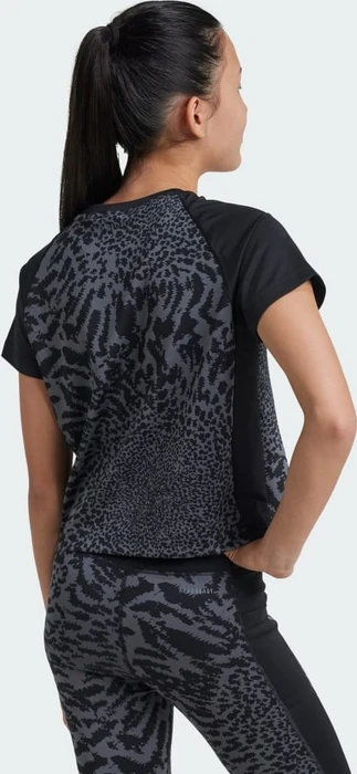 adidas Print T-Shirt kurzarm grey five/black/reflective silver (Junior)