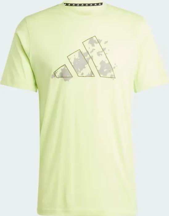 adidas Train Essentials Seasonal Training Graphic Funktionsshirt kurzarm pulse lime/silver pebble