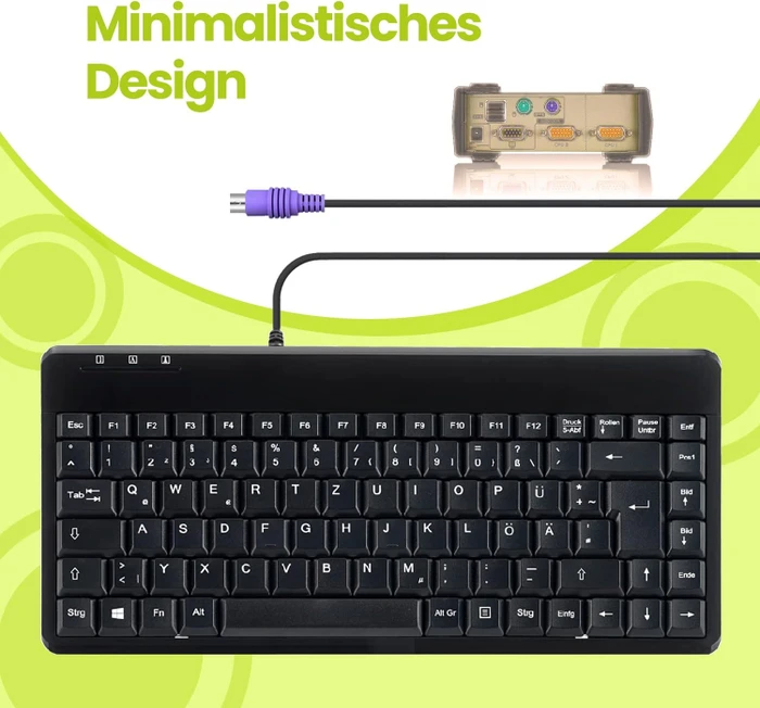 Perixx Periboard-409P, schwarz, PS/2, DE