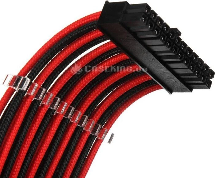 Phanteks Verlängerungskabel Kit für Netzteile, schwarz/rot, 500mm