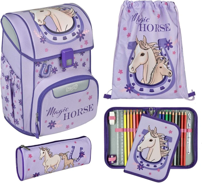 scooli Easy Start Magic Horse Schultaschen-Set, 5-tlg.