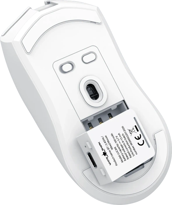 White Shark Lucan Wireless Gaming Mouse, weiß, USB/Bluetooth