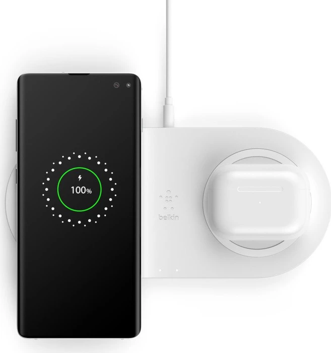 Belkin BoostCharge Dual Wireless Charging Pads weiß