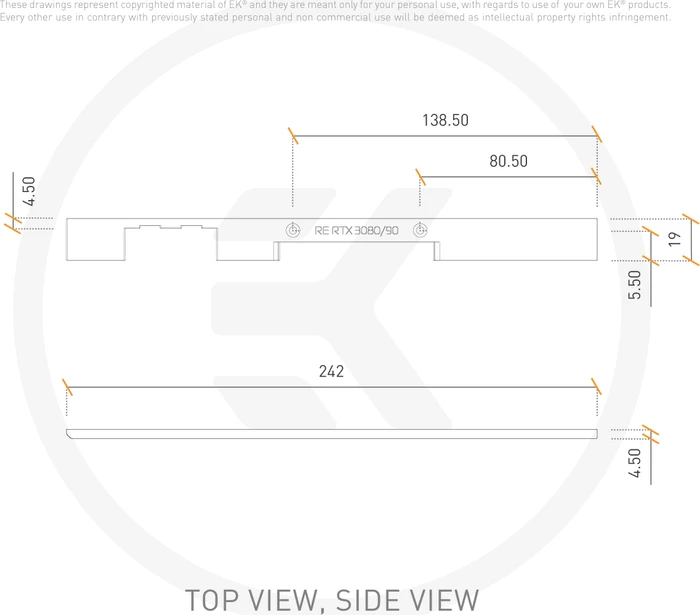 EK Water Blocks Quantum Line EK-Quantum Vector² RE RTX 3080/90 ABP Side Cover silber