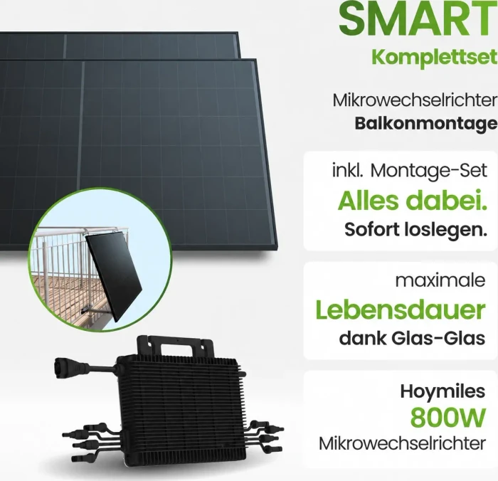 tepto hoymiles HMS-800W-2T + JA Solar NEG9RC.27, 800W, 880Wp