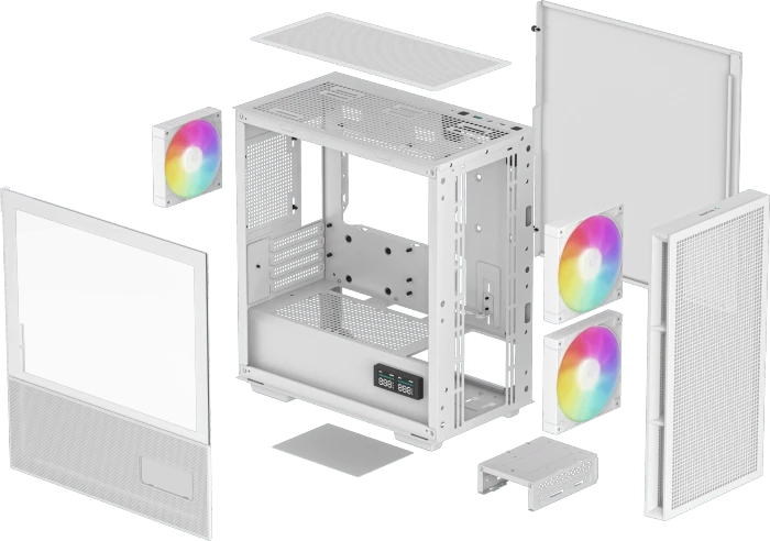 DeepCool CH360 DIGITAL WH, weiß, Glasfenster